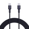 AUKEY CB-NCC1 kabel USB-C - USB-C 1m 60W PD 3A 20V nylonowy oplot czarny