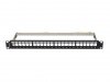 Lanberg Patch panel pusty 24 porty 1U 19 cali ftp do modułów keystone czarny
