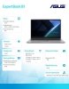 Asus Notebook ExpertBook B1 B1503CVA-S72592XA - i5-1334U/16GB/1TB/15.6 FHD/Win 11 PRO - EDU/3YRS