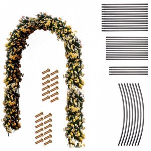 Pergola ogrodowa łuk uchwyt na róże kwiaty bluszcz pnącza metalowa 240 x 140 cm