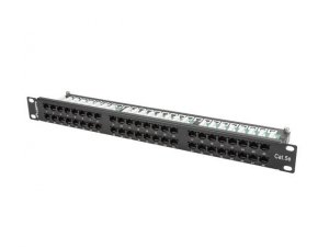 Lanberg Patch Panel 48 Port 1U Kat.5E czarny