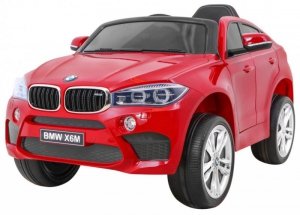BMW X6M Elektryczne Autko dla dzieci, Czerwony SUV + Pilot