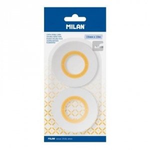 Taśma dwustronnna 15mm x 10m 2szt MILAN