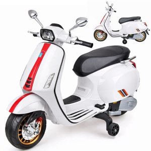 Motor skuter elektryczny VESPA na akumulator dla dziecka melodie PA0344