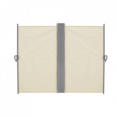 Markiza narożna boczna tarasowa LUARO parawan zwijany 180 x 620 cm beżowy