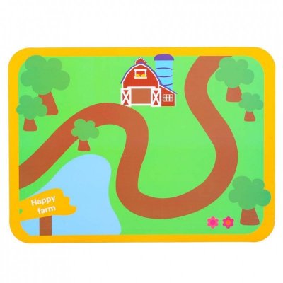 Klocki drewniane do nawlekania tablica plansza farma zwierzęta