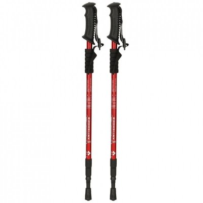 Kijki kije trekkingowe do nordic walking składane 2 sztuki czerwone