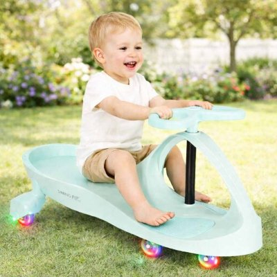 Jeździk grawitacyjny świecące koła LED miętowy