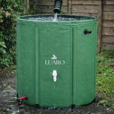 Pojemnik zbiornik na deszczówkę z kranem beczka na wodę deszczową składana 200 litrów