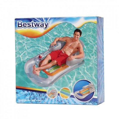 BESTWAY 43028 Materac dmuchany fotel szary
