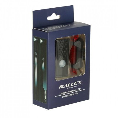 Lampka rowerowa LED zestaw tył-przód USB