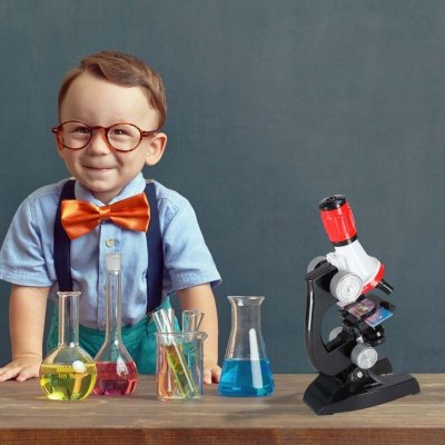 Mikroskop Naukowy uczniowski szkolny akcesoria