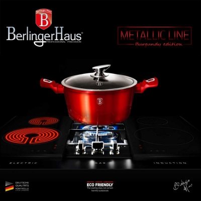 ZESTAW GARNKÓW I PATELNI BERLINGER HAUS BH-7057 BURGUNDY