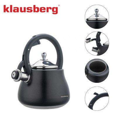 CZAJNIK STALOWY Z GWIZDKIEM 2,8L KLAUSBERG KB-7918