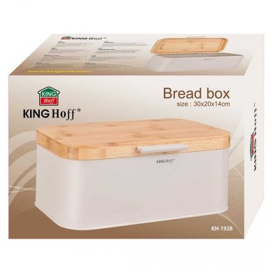 CHLEBAK STALOWY Z BABUSOWĄ POKRYWĄ KINGHOFF KH-1928
