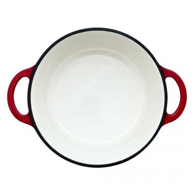 EMALIOWANY GARNEK ŻELIWNY 22cm 3L HAGE CZERWONY