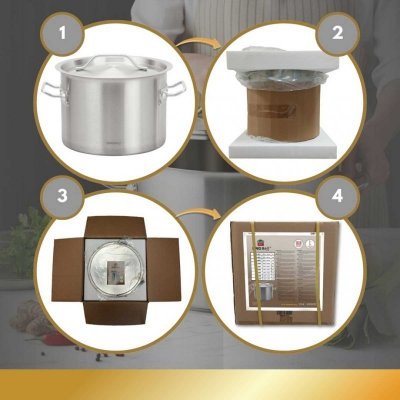 GARNEK GASTRONOMICZNY Z POKRYWĄ STALOWĄ Ø45cm 44L KINGHOFF KH-2027