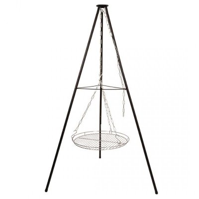 TRÓJNÓG STALOWY 15Ocm Z RUSZTEM 50cm GRILL DO PALENISK OGRODOWYCH