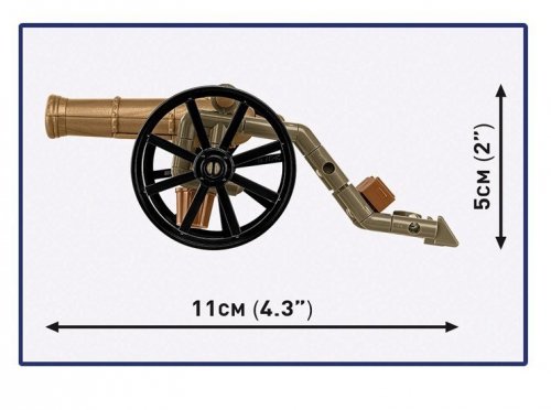 Cobi Klocki Klocki Francuski artylerzysta z armatą 97 elementów