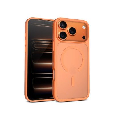 Etui Hybrid Matte Magnetic Etui MagSafe iPhone 17 Pro Pomarańczowe
