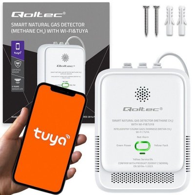 Czujnik wycieku gazu ziemnego | detektor CH4 | NG | Tuya | Wi-Fi | alarm 85dB | LED