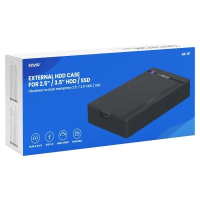 Obudowa na dysk zewnętrzny AK-87 SSD SATA / HDD 3.5"