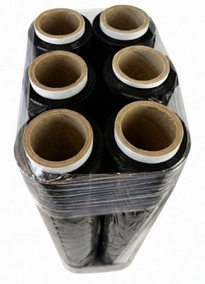 Folia stretch czarna 23mic 1,5kg x 6 BOX