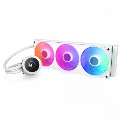 Chłodzenie wodne Kraken plus 360 RGB LCD białe