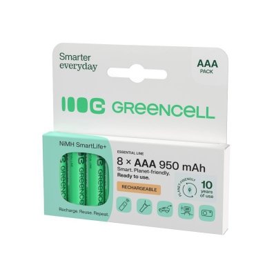 Akumulatorki paluszki 8xAAA HR03 950mAh