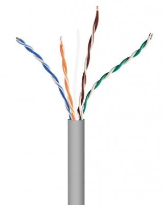 Gembird Kabel UTP drut kat. 5e (CCA) 305m szary
