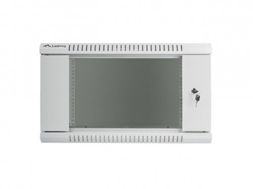 Lanberg Szafa instalacyjna wisząca 19&#039;&#039; 6U 600X450mm szara (drzwi        szklane)