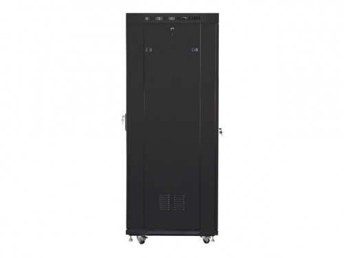 Lanberg Szafa instalacyjna rack stojąca 19 37u 600x800 czarna, drzwi szklane lcd (Flat pack)