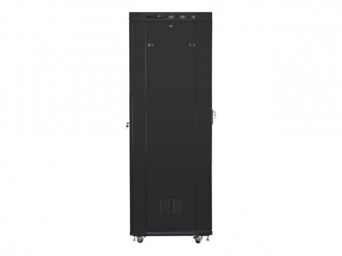 Lanberg Szafa instalacyjna rack stojąca 19 42U 600x800 czarna, drzwi perforowane lcd (flat pack)