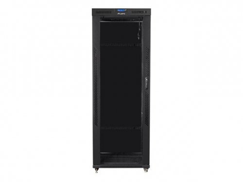 Lanberg Szafa instalacyjna rack stojąca 19 42U 800x800 czarna, drzwi szklane LCD (Flat pack)