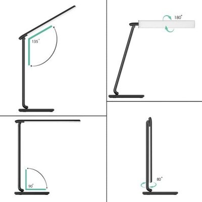 AUKEY LT-T10 Black lampa biurkowa LED dotykowa | 12W | 3000-6500K | 7 poziomów ściemniania | 5 trybów świecenia