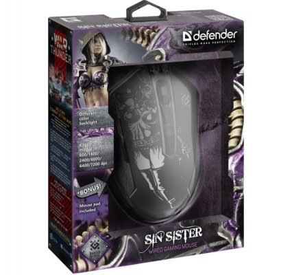 Defender Mysz gamingowa SIN&#039;SISTER GM-933 optyczna 7200dpi 6P
