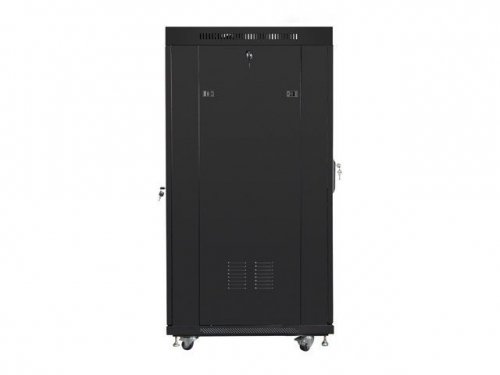 Lanberg Szafa instalacyjna RACK stojąca 19 15U 800X1000 czarna drzwi perforowane LCD( FLAT PACK)