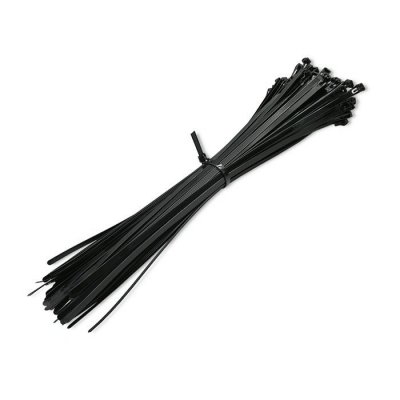 Qoltec Opaski zaciskowe wielorazowe/trytytki | 7.2*450mm | Nylon UV |   Czarne