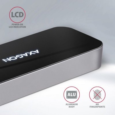 AXAGON HMC-6GL Wieloportowy hub USB 6in1, 5Gbps, 3x USB-A, HDMI 4K/30Hz, GLAN, PD 100W, 20cm USB-C kabel