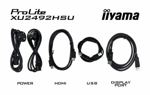 IIYAMA Monitor 23.8 cala XU2492HSU-B6 IPS,FHD,HDMI,DP,100Hz,4xUSB3.2,SLIM,2x2W