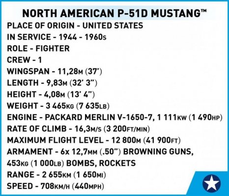 Cobi Klocki Klocki P-51D Mustang