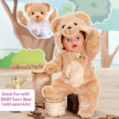 Zapf Strój niedźwiedzia śpioszki z kapturem Baby Born