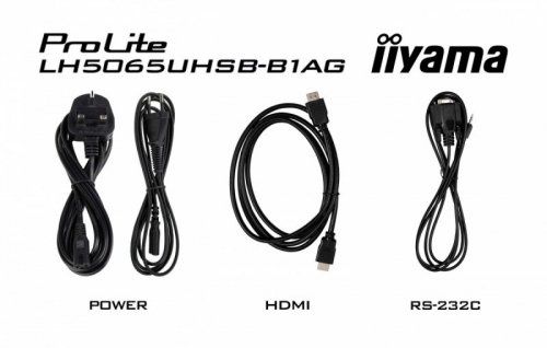 IIYAMA Monitor 50 cali LH5065UHSB-B1 AG, 24/7, VA, ANDROID 11, 4K, 800cd, iiSignage2, SDM, 2x HDMI, DP, 2x USB,2x 10W, RJ45, WiF