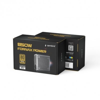 Gembird Zasilacz ATX 850W aktywne PFC 12 cm fan 80+Bronze color box