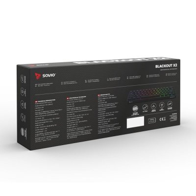 Savio Klawiatura mechaniczna BLACKOUT X2 OUTEMU Peach Silent, Hot Swap