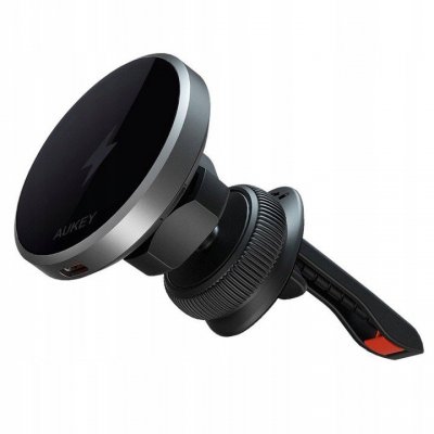 AUKEY HD-MC13 Qi2 15W 3A ładowarka samochodowa bezprzewodowa + kabel USB-C