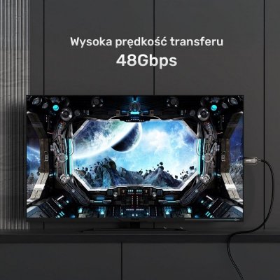 Unitek Kabel optyczny HDMI 2.1 AOC 8K 120Hz 10m; C11085GY01-10M