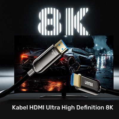 Unitek Kabel optyczny HDMI 2.1 AOC 8K 120Hz 10m; C11085GY01-10M