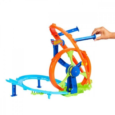 Hot Wheels Tor samochodowy Wyścigowa Turbo Pętla Zestaw