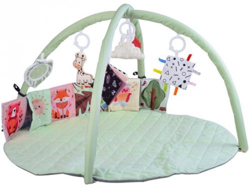 Mata Edukacyjna z Pałąkiem + Zabawki Gryzak Książeczka Kontrastowa ZA5828